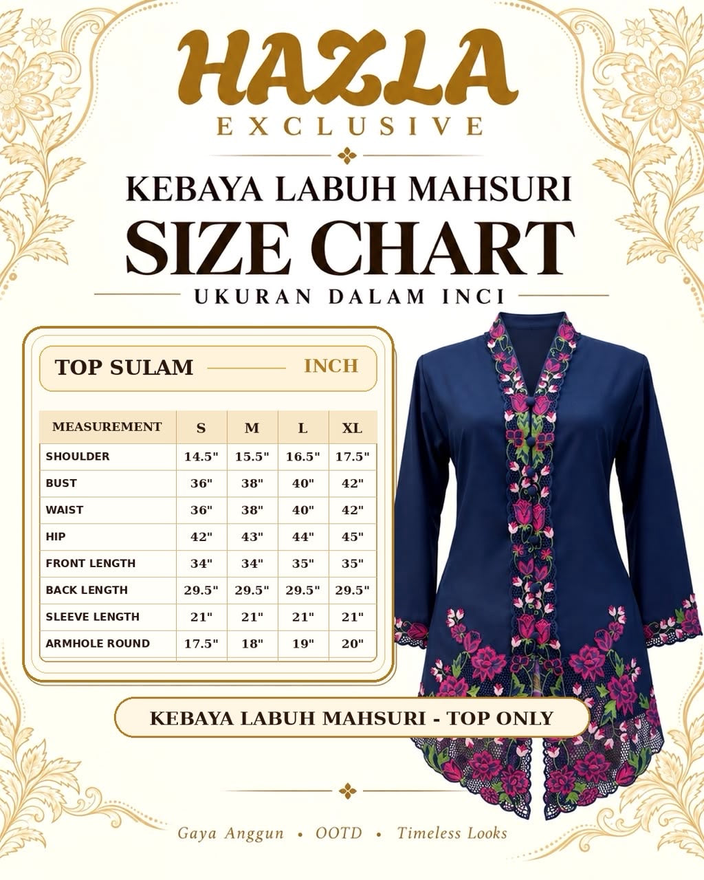 KEBAYA LABUH MAHSURI by HAZLA EXCLUSIVE