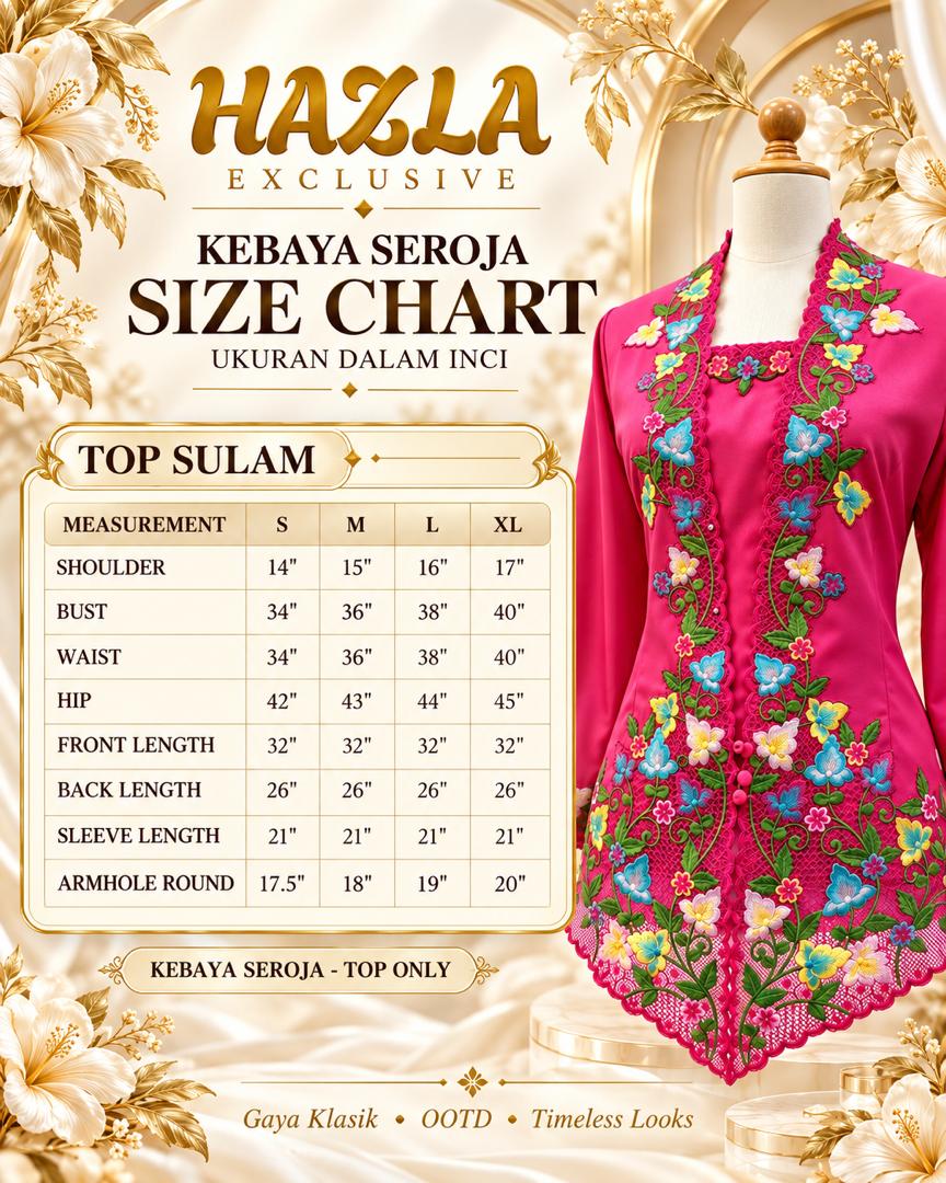 KEBAYA SEROJA by HAZLA EXCLUSIVE